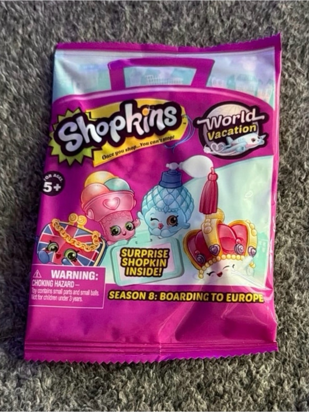 NEW Shopkins - World Vacation Season 8 - Boarding to Europe - Sealed Blind Pack